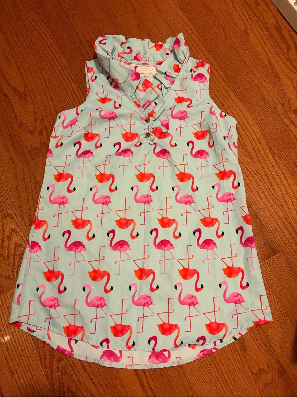Mud Pie dress with Flamingos